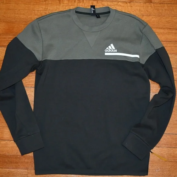 adidas Sweaters Adidas Army Green Crewneck Sweater Poshmark